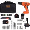 imageBLACKDECKER 20V MAX Drill ampamp Home Tool Kit 34 Piece BDCD120VA OrangeDrill  Home Tool Kit Only