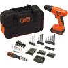 imageBLACKDECKER 20V MAX POWERCONNECT Cordless Drill Driver Kit with Drill Bit Set and Sockets 100 pc Tool Kit for Home Battery and Charger Included Orange BDC120VA100Drill Project Kit