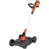 imageBLACKDECKER Combination String Trimmer Lawn Mower and Edger Cordless 3in1 MTC2203in1 Mower Only