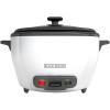 imageBLACKDECKER Rice Cooker 28 Cups Cooked 14 Cups Uncooked with Steaming Basket Removable NonStick Bowl White28cup