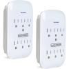imageBLACKDECKER Surge Protector Wall Mount with 6 Grounded Outlets 2 Pack White  Compact Power Adapter Tap with Indicator Light Automatic Shutdown  3Prong Power Outlet Plug for Bathroom Bedroom2 pk