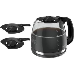 imageBLACKDECKER 12Cup Replacement Carafe GC3100B Duralife Glass DishwasherSafe 2 Extra Lids