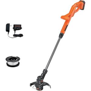imageBLACKDECKER 20V MAX String Trimmer Edger Cordless 10Inch Electric Weed Wacker with Automatic Feed Spool Kit LST201