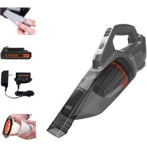 imageBLACKDECKER 20V dustbuster Small Vacuum Cleaner Portable Vacuum Hand Held Cordless for Home and Car Includes Rechargeable Battery BCHV001C1Handheld Vacuum Kit