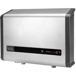 imageBLACKDECKER 24kW 240 Volt 468GPM Tankless Electric Water Heater SelfModulating MultiApplication Unit for Whole House Hot Water on Demand Digital Temperature Display27 kW
