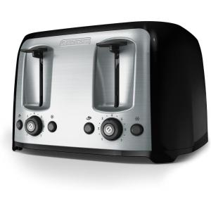 imageBLACKDECKER 2Slice Toaster TR1278B Extra Wide Slots 7 Shade Settings 850 Watts Frozen and Bagel ButtonsBlack