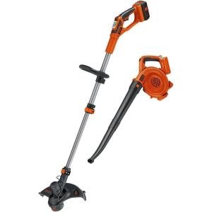 imageBLACKDECKER 40V MAX Cordless Weed Eater Lawn Edger and Leaf Blower Cordless Sweeper Combo Battery and Charger Included Long Runtime LCC14040V String Trimmer  Edger  Sweeper Combo Kit