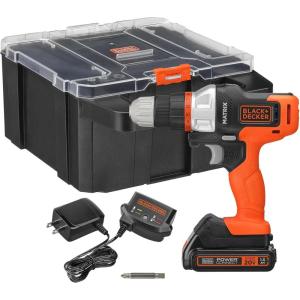 imageBLACKDECKER BLACKDECKER MATRIX 20V MAX Drill Kit with Storage Case BDCDMT120WCSTFFDrill Kit Orange