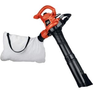 imageBLACKDECKER Corded Leaf Blower Leaf Vacuum and Leaf Mulcher 3in1 Up to 230 MPH 12 Amp Handheld Blower and Vacuum Combo BV3600Leaf Blower