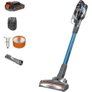imageBLACKDECKER Cordless Vacuum Powerseries Extreme Stick Vacuum Cordless Rechargeable Interchangeable Floorhead with Crevice Attachment 3 Speed Control Lightweight Blue BSV2020G20V Stick Vacuum