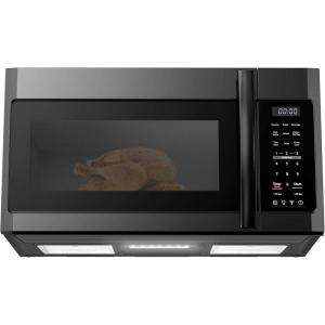 imageBLACKDECKER EM036AB14 Digital Microwave Oven with Turntable PushButton Door Child Safety Lock Stainless Steel 14 CuftOTR 17 CuFtBlack