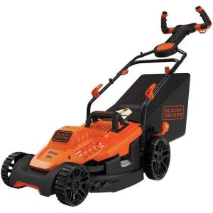 imageBLACKDECKER Electric Lawn Mower with Bike Handle 15Inch 10Amp Corded BEMW472BH15in Pivot Handle Mower