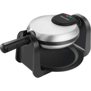 imageBLACKDECKER Flip Waffle Maker WM1404S 7quot Round Belgian Waffles Ready Light Indicator4 Belgian Waffles