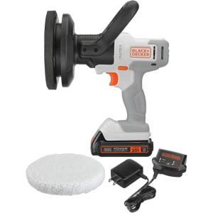imageBLACKDECKER MATRIX 20V MAX Buffer Kit For Cars Floors and Furniture 3500 RPM Battery ampamp Charger Included Orange BCBMT120C1FFBuffer Kit White