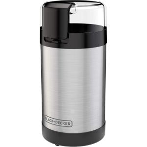 imageBLACKDECKER One Touch Coffee Grinder 23 Cup Coffee Bean Capacity Spice Grinder One Touch PushButton Control 150 Watts Stainless Steel Blades23 Cup Coffee Bean Capacity Pack of 1