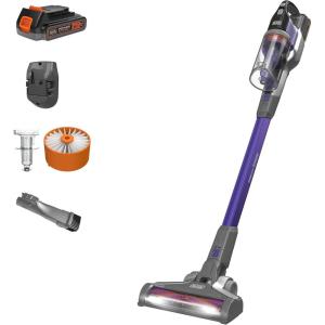 imageBLACKDECKER Pet Hair Vacuum Cordless Vacuum Cleaner Pet Hair Up to 55 Minutes of Runtime Interchangeable Floorhead Maximum Suction MultiSurface Light Weight Powerseries Extreme BSV2020P20V Pet Vacuum