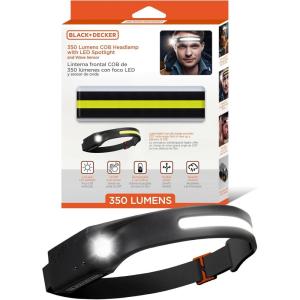imageBLACKDECKER Rechargeable Headlamp with Flashlight ampamp Wave Sensor 2Pack 350 Lumens LED 230 Beam Head Light IP65 Waterproof 4 Brightness Settings SOS Mode Fits Over Helmets Head Lamp for CampingOne Pack