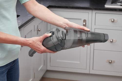 imageBLACKDECKER dustbuster Handheld Vacuum 8V Cordless Hand Vacuum for Quick Cleanup with Crevice Tool and Washable Filter HNVC220BCZ01Gray 8V