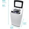 imageBLACKDECKER 09 Cu Ft Portable Washer 66 lb Capacity Washing Machine for Homes ampamp Apartments 5 Wash Cycles Quick Connect Sink Adapter and Drain Hose Included Transparent Lid BPWM09W White09 Cu Ft