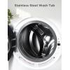 imageBLACKDECKER 09 Cu Ft Portable Washer 66 lb Capacity Washing Machine for Homes ampamp Apartments 5 Wash Cycles Quick Connect Sink Adapter and Drain Hose Included Transparent Lid BPWM09W White45 Cu Ft