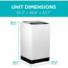 imageBLACKDECKER 09 Cu Ft Portable Washer 66 lb Capacity Washing Machine for Homes ampamp Apartments 5 Wash Cycles Quick Connect Sink Adapter and Drain Hose Included Transparent Lid BPWM09W White17 Cu Ft
