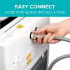 imageBLACKDECKER 09 Cu Ft Portable Washer 66 lb Capacity Washing Machine for Homes ampamp Apartments 5 Wash Cycles Quick Connect Sink Adapter and Drain Hose Included Transparent Lid BPWM09W White30 Cu Ft