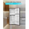 imageBLACKDECKER 121 Cu Ft Top Mount Refrigerator with Freezer 2 Door Refrigerator with Top Freezer and Adjustable Temperature Control ENERGY STAR BR1210HS Stainless Steel LookBlack