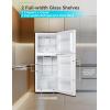 imageBLACKDECKER 121 Cu Ft Top Mount Refrigerator with Freezer 2 Door Refrigerator with Top Freezer and Adjustable Temperature Control ENERGY STAR BR1210HS Stainless Steel LookWhite