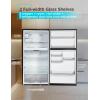 imageBLACKDECKER 121 Cu Ft Top Mount Refrigerator with Freezer 2 Door Refrigerator with Top Freezer and Adjustable Temperature Control ENERGY STAR BR1210HS Stainless Steel LookStainless Steel Look