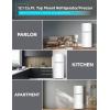 imageBLACKDECKER 121 Cu Ft Top Mount Refrigerator with Freezer 2 Door Refrigerator with Top Freezer and Adjustable Temperature Control ENERGY STAR BR1210HS Stainless Steel LookWhite