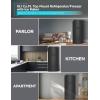 imageBLACKDECKER 121 Cu Ft Top Mount Refrigerator with Freezer 2 Door Refrigerator with Top Freezer and Adjustable Temperature Control ENERGY STAR BR1210HS Stainless Steel LookBlack