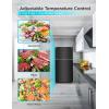 imageBLACKDECKER 121 Cu Ft Top Mount Refrigerator with Freezer 2 Door Refrigerator with Top Freezer and Adjustable Temperature Control ENERGY STAR BR1210HS Stainless Steel LookBlack