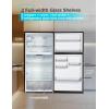 imageBLACKDECKER 121 Cu Ft Top Mount Refrigerator with Freezer 2 Door Refrigerator with Top Freezer and Adjustable Temperature Control ENERGY STAR BR1210HS Stainless Steel LookBlack