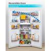 imageBLACKDECKER 121 Cu Ft Top Mount Refrigerator with Freezer 2 Door Refrigerator with Top Freezer and Adjustable Temperature Control ENERGY STAR BR1210HS Stainless Steel LookWhite
