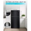 imageBLACKDECKER 121 Cu Ft Top Mount Refrigerator with Freezer 2 Door Refrigerator with Top Freezer and Adjustable Temperature Control ENERGY STAR BR1210HS Stainless Steel LookBlack