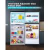 imageBLACKDECKER 121 Cu Ft Top Mount Refrigerator with Freezer 2 Door Refrigerator with Top Freezer and Adjustable Temperature Control ENERGY STAR BR1210HS Stainless Steel LookBlack