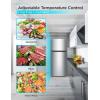 imageBLACKDECKER 121 Cu Ft Top Mount Refrigerator with Freezer 2 Door Refrigerator with Top Freezer and Adjustable Temperature Control ENERGY STAR BR1210HS Stainless Steel LookStainless Steel Look
