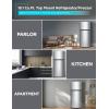 imageBLACKDECKER 121 Cu Ft Top Mount Refrigerator with Freezer 2 Door Refrigerator with Top Freezer and Adjustable Temperature Control ENERGY STAR BR1210HS Stainless Steel LookStainless Steel Look