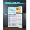 imageBLACKDECKER 121 Cu Ft Top Mount Refrigerator with Freezer 2 Door Refrigerator with Top Freezer and Adjustable Temperature Control ENERGY STAR BR1210HS Stainless Steel LookBlack