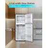 imageBLACKDECKER 121 Cu Ft Top Mount Refrigerator with Freezer 2 Door Refrigerator with Top Freezer and Adjustable Temperature Control ENERGY STAR BR1210HS Stainless Steel LookStainless Steel Look