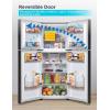 imageBLACKDECKER 121 Cu Ft Top Mount Refrigerator with Freezer 2 Door Refrigerator with Top Freezer and Adjustable Temperature Control ENERGY STAR BR1210HS Stainless Steel LookBlack