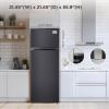 imageBLACKDECKER 121 Cu Ft Top Mount Refrigerator with Freezer 2 Door Refrigerator with Top Freezer and Adjustable Temperature Control ENERGY STAR BR1210HS Stainless Steel LookBlack