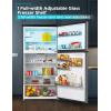imageBLACKDECKER 121 Cu Ft Top Mount Refrigerator with Freezer 2 Door Refrigerator with Top Freezer and Adjustable Temperature Control ENERGY STAR BR1210HS Stainless Steel LookStainless Steel Look