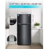 imageBLACKDECKER 121 Cu Ft Top Mount Refrigerator with Freezer 2 Door Refrigerator with Top Freezer and Adjustable Temperature Control ENERGY STAR BR1210HS Stainless Steel LookBlack