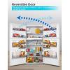 imageBLACKDECKER 121 Cu Ft Top Mount Refrigerator with Freezer 2 Door Refrigerator with Top Freezer and Adjustable Temperature Control ENERGY STAR BR1210HS Stainless Steel LookWhite