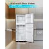 imageBLACKDECKER 121 Cu Ft Top Mount Refrigerator with Freezer 2 Door Refrigerator with Top Freezer and Adjustable Temperature Control ENERGY STAR BR1210HS Stainless Steel LookStainless Steel Look