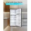 imageBLACKDECKER 121 Cu Ft Top Mount Refrigerator with Freezer 2 Door Refrigerator with Top Freezer and Adjustable Temperature Control ENERGY STAR BR1210HS Stainless Steel LookBlack