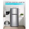 imageBLACKDECKER 121 Cu Ft Top Mount Refrigerator with Freezer 2 Door Refrigerator with Top Freezer and Adjustable Temperature Control ENERGY STAR BR1210HS Stainless Steel LookStainless Steel Look