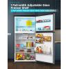 imageBLACKDECKER 121 Cu Ft Top Mount Refrigerator with Freezer 2 Door Refrigerator with Top Freezer and Adjustable Temperature Control ENERGY STAR BR1210HS Stainless Steel LookStainless Steel Look