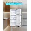 imageBLACKDECKER 121 Cu Ft Top Mount Refrigerator with Freezer 2 Door Refrigerator with Top Freezer and Adjustable Temperature Control ENERGY STAR BR1210HS Stainless Steel LookStainless Steel Look